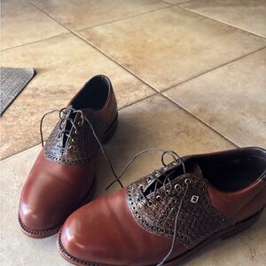 Footjoy Men's Brown Leather Dress Shoes size 10